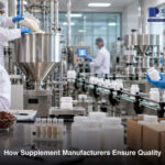 Nutraceutical quality control laboratory testing raw materials and finished dietary supplements for safety and quality.