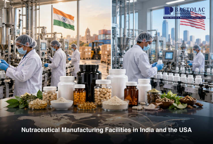 Nutraceutical manufacturing facilities in India and the USA supporting global dietary supplement production and distribution.